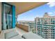 Balcony with city and ocean views at 1540 Gulf Blvd # 2004, Clearwater, FL 33767