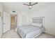 Bedroom with a queen-size bed and built-in closet at 1540 Gulf Blvd # 2004, Clearwater, FL 33767