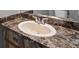 Bathroom with marble countertop and oval sink at 1955 Whitney Way, Clearwater, FL 33760