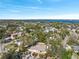 Wide aerial view of the neighborhood and waterfront at 2004 Virginia Dr, Bradenton, FL 34205