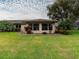 Screened patio and well manicured lawn at 2022 Hawkhurst Cir, Sun City Center, FL 33573