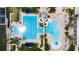 Aerial view of community pool with lap lanes and leisure areas at 204 Latitude Pl, Apollo Beach, FL 33572