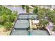 Aerial view showing well-maintained tennis courts at 204 Latitude Pl, Apollo Beach, FL 33572