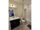 Bathroom with a vanity, toilet, and tub shower combo at 2878 Grand Kemerton Pl, Tampa, FL 33618