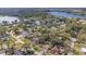 Aerial view of neighborhood near lake at 3245 Canal Pl, Land O Lakes, FL 34639