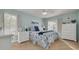 Bright bedroom with light blue walls and a white dresser at 3578 Indigo Pond Dr, Palm Harbor, FL 34685