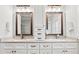 Modern double vanity bathroom with updated fixtures at 3925 1St Ne St, St Petersburg, FL 33703