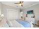 Comfortable bedroom with a full-size bed and built-in closet at 3925 1St Ne St, St Petersburg, FL 33703