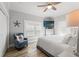 Bright bedroom with a queen-size bed and stylish decor at 3925 1St Ne St, St Petersburg, FL 33703