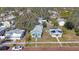 Aerial view of two houses with brick street and neighborhood at 4135 4Th N Ave, St Petersburg, FL 33713