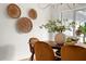 Elegant dining room with wood table and velvet chairs at 4320 Middle Lake Dr, Tampa, FL 33624