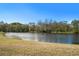 Peaceful lake view from the backyard of the property at 4320 Middle Lake Dr, Tampa, FL 33624