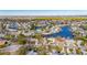 Aerial view showing a house near a waterway in a residential area at 4730 Shore Acres Ne Blvd, St Petersburg, FL 33703