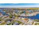 Wide aerial view of a canal-front home in a residential area at 4730 Shore Acres Ne Blvd, St Petersburg, FL 33703