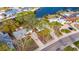 High-angle view showcasing a house's location and surrounding landscape at 4730 Shore Acres Ne Blvd, St Petersburg, FL 33703