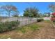 Large backyard with wooden fence and grassy area at 6623 16Th N St, St Petersburg, FL 33704