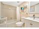 Clean bathroom with tiled shower/tub combo and vanity at 813 Bahia Del Sol Dr # 33, Ruskin, FL 33570