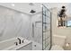 Spa-like bathroom with walk-in shower, soaking tub, marble at 813 Bahia Del Sol Dr # 33, Ruskin, FL 33570