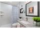 Modern bathroom with updated vanity and shower at 8186 Terrace Garden N Dr # 604, St Petersburg, FL 33709