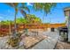 Private backyard with patio, seating area, and wooden fence at 8296 15Th N Way, St Petersburg, FL 33702