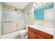 Bathroom with shower/tub combo and vanity at 8296 15Th N Way, St Petersburg, FL 33702