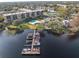 Aerial view of community and marina at 90 S Highland Ave # 12, Tarpon Springs, FL 34689