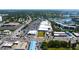 Aerial view of commercial real estate development near waterfront at 1151 Rue Des Chateaux, St Petersburg, FL 33707