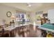 Bright bedroom with hardwood floors and sewing area at 2528 3Rd N Ave, St Petersburg, FL 33713