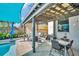 Relaxing covered patio area with seating and pool views at 2528 3Rd N Ave, St Petersburg, FL 33713