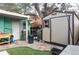 Backyard with shed and patio area at 2600 46Th S St, Gulfport, FL 33711