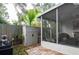Large backyard with storage shed and screened porch at 2600 46Th S St, Gulfport, FL 33711