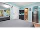 Cozy bedroom with a full-size bed and mirrored closet at 2600 46Th S St, Gulfport, FL 33711