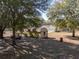 Spacious backyard with shed and large oak trees at 35351 Nina Sue Ln, Dade City, FL 33523