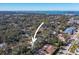 Aerial view showcasing the home's location and neighborhood at 728 Wood St, Dunedin, FL 34698