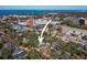 Aerial view showing home's location and neighborhood at 728 Wood St, Dunedin, FL 34698