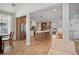 Open concept kitchen with island and stainless steel appliances at 728 Wood St, Dunedin, FL 34698