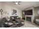 Living room features a fireplace, hardwood floors and plenty of natural light at 735 Bonnie Blvd, Palm Harbor, FL 34684