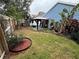 Backyard with gazebo and tropical plants at 8434 Hawbuck St, Trinity, FL 34655