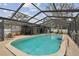 Inviting screened-in pool area with a spacious deck and comfortable lounge furniture at 12840 Sophia Cir, Largo, FL 33774