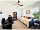 Home office featuring a comfortable daybed and built-in shelving at 3013 61St E Dr, Ellenton, FL 34222