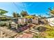 Backyard with patio, shed, and fire pit at 3147 Prescott N St, St Petersburg, FL 33713