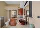 Modern bathroom boasts double sinks, granite countertop, and stylish vessel sinks at 628 Erin Way, Brooksville, FL 34601