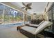 Spacious patio with pool, spa, and lounge area at 628 Erin Way, Brooksville, FL 34601