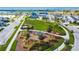 Aerial view of community playground with surrounding neighborhood at 6920 Crestpoint Dr, Apollo Beach, FL 33572