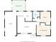 One-story floor plan includes 2 bedrooms, a screened porch, and garage at 7095 17Th N Way, St Petersburg, FL 33702