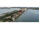 Aerial view of condo community next to highway and water at 7520 Sunshine Skyway S Ln # T18, St Petersburg, FL 33711