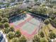 Two community tennis courts with surrounding trees at 9626 Charlesberg Dr, Tampa, FL 33635