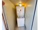 Stackable washer and dryer in a compact closet at 21026 Voyager Blvd # 6, Land O Lakes, FL 34638
