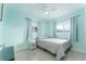 Light and airy bedroom with a ceiling fan and closet at 1004 Orlando Ave, Bradenton, FL 34207