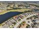 Aerial view of the house and surrounding neighborhood at 1031 Emerald Dunes Dr, Sun City Center, FL 33573
